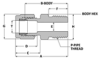 Tube fitting male connector